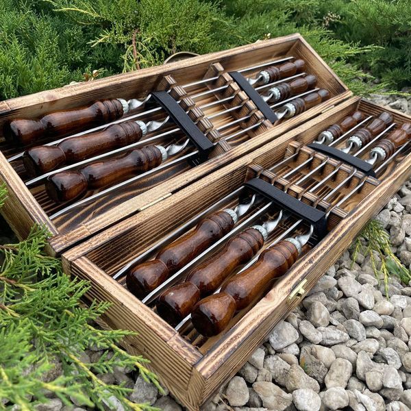 Набір шампурів у кейсі Mini 3-12. Шашличний набір.  Mini 3-12 фото
