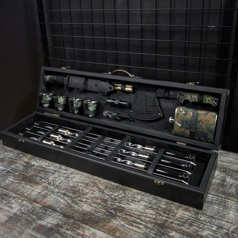 Набір шампурів у кейсі Militari Lux. Шашличний набір. Подарунок чоловікові  Militari Lux фото
