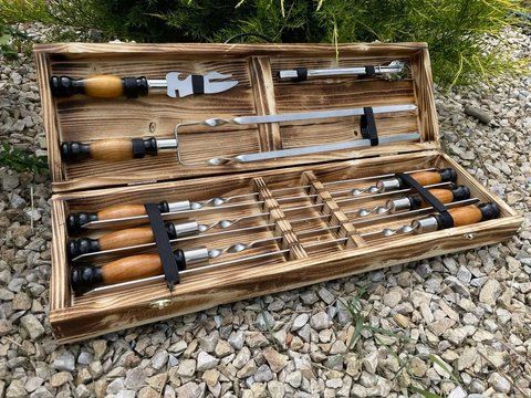Набор шампуров в кейсе Eko Box-2 S. Шашлычный набор. Подарок другу Eko Box-2 S фото