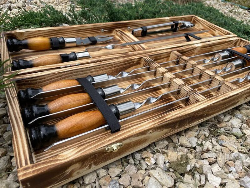 Набір шампурів у кейсі Eko Box-2 S. Шашличний набір. Подарунок другові Eko Box-2 S фото