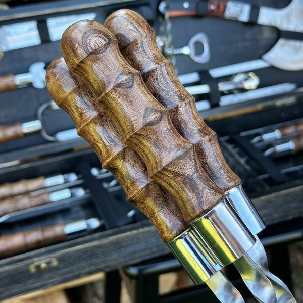 Авторский набор шампуров в винтажном чехле Хищник №10 Хижак №10 фото