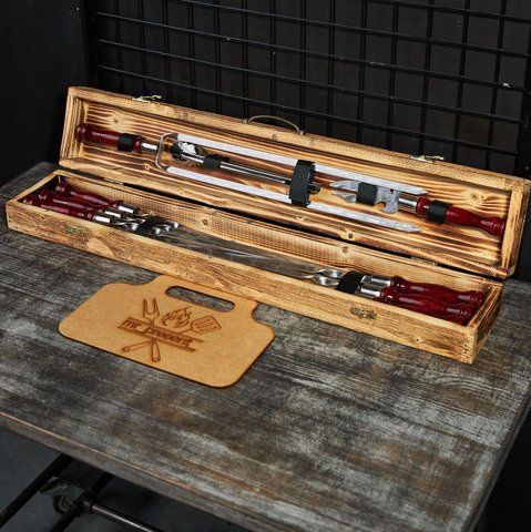 Набір шампурів у кейсі Blackwood mini №2. Шашличний набір. Подарунок чоловікові Blackwood mini №2 фото