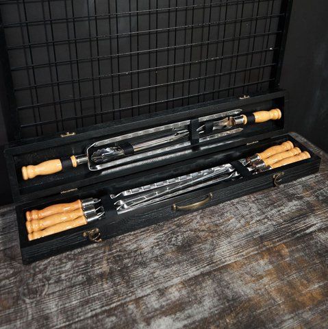 Набір шампурів у кейсі Blackwood mini №3. Шашличний набір. Подарунок чоловікові Blackwood mini №3 фото
