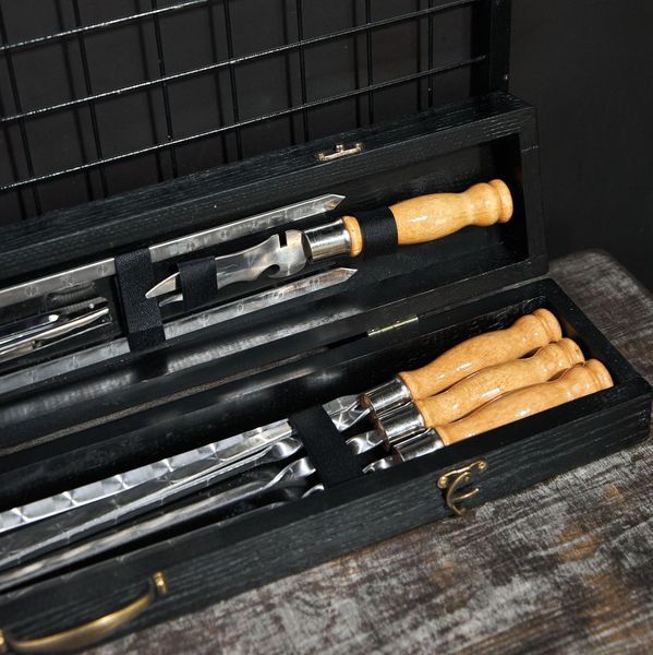 Набір шампурів у кейсі Blackwood mini №3. Шашличний набір. Подарунок чоловікові Blackwood mini №3 фото