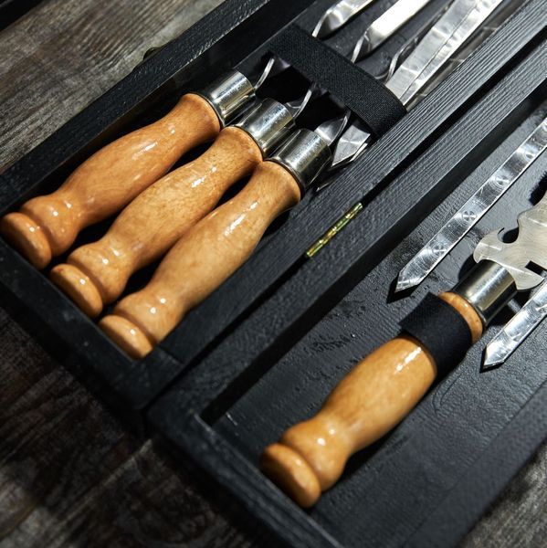 Набір шампурів у кейсі Blackwood mini №3. Шашличний набір. Подарунок чоловікові Blackwood mini №3 фото