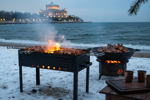❄️ BBQ на снегу: Зимний пикник в Одессе с мангалом Grillbox фото